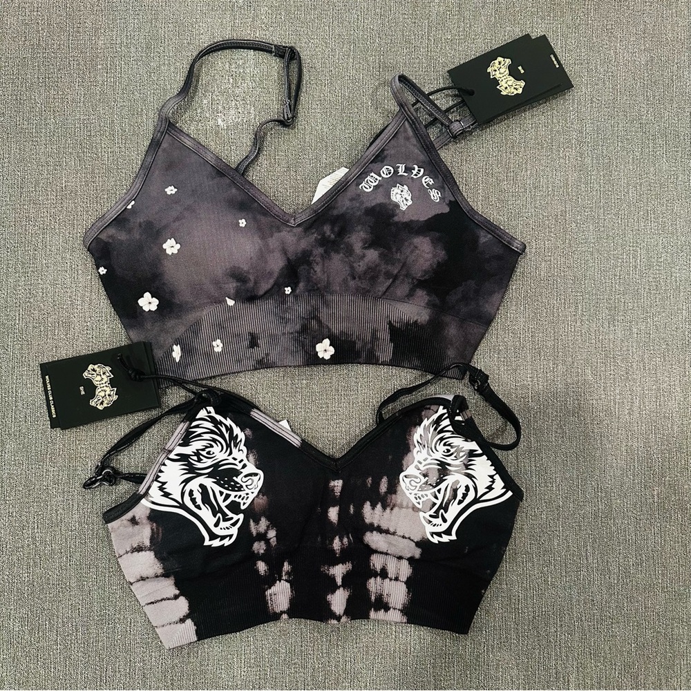 Darc Sport Black and Gray Sports Bras NWT